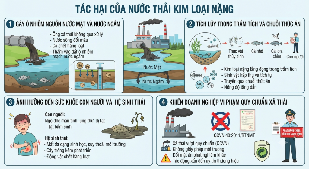 Tác hại của nước thải kim loại nặng
