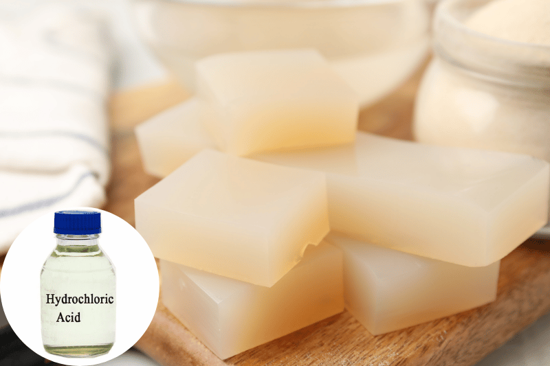 HCl được sử dụng để làm mềm nguyên liệu và phá vỡ một phần cấu trúc collagen.