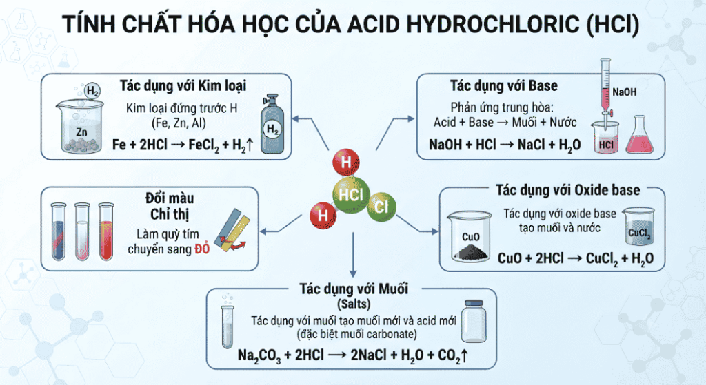 Tính chất hóa học của HCl