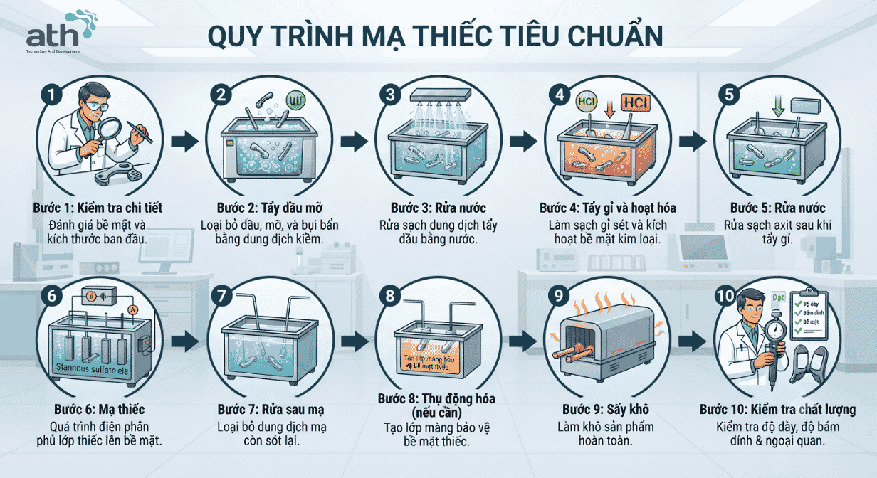 QUY TRÌNH MẠ THIẾC TIÊU CHUẨN