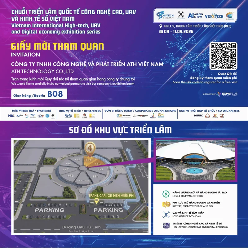 Thư mời và sơ đồ khu vực triển lãm 