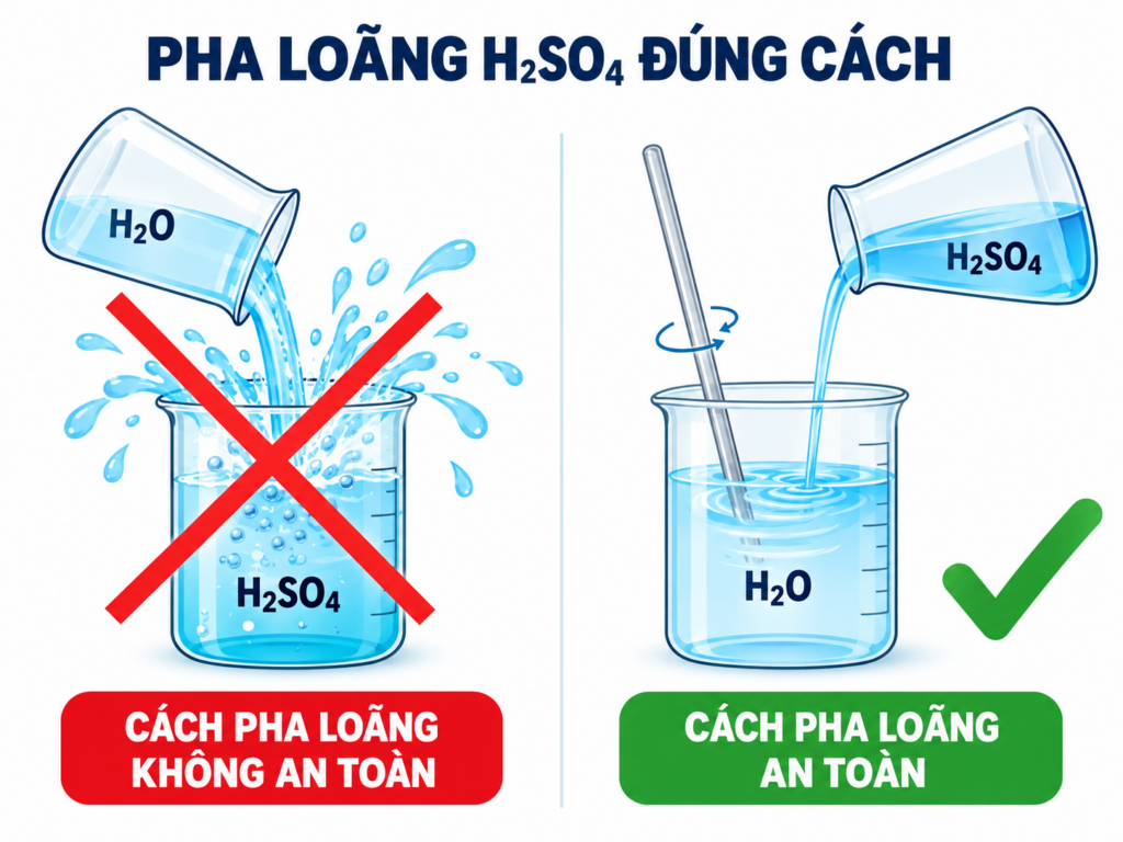 cách pha H2SO4 an toàn