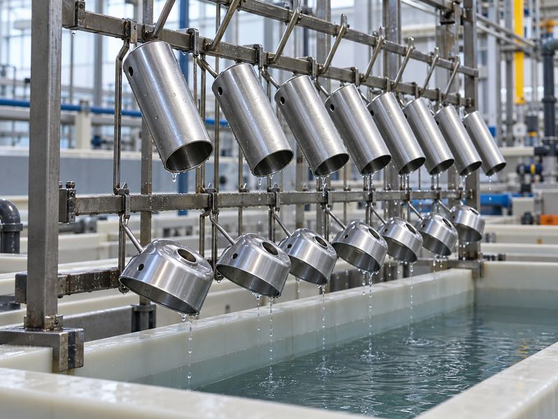 Hướng treo phù hợp giúp giảm dung dịch giữ lại trong hốc và ống rỗng. Khoảng cách giữa các chi tiết hỗ trợ thoát acid theo trọng lực.