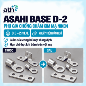 ASAHI BASE D-2 là phụ gia cao cấp chuyên dụng cho bể mạ Niken bóng và bán bóng có hệ thống sục khí. Sản