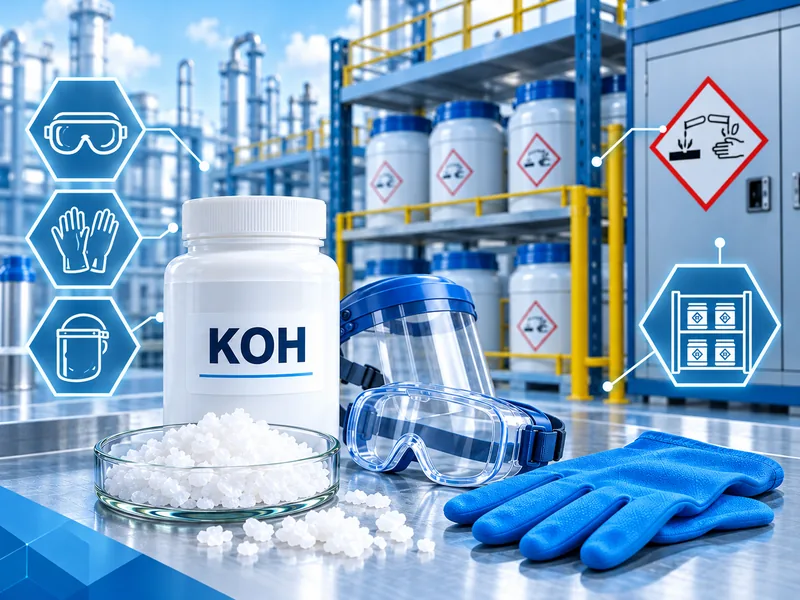Trang bị bảo hộ và bảo quản an toàn khi sử dụng hóa chất KOH kali hydroxit
