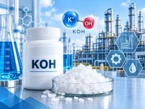KOH là kali hydroxit, bazơ mạnh được sử dụng phổ biến trong công nghiệp