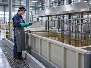 Kiểm tra dung dịch axit trong bể tẩy gỉ kim loại